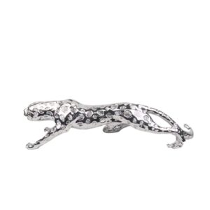 DECORATION 50CM LEOPARD 13X11X50 SILVER